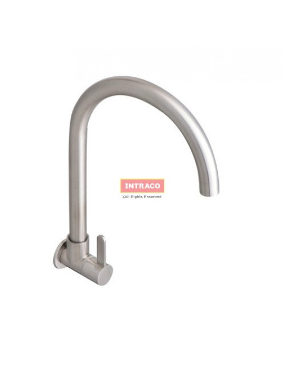 JOHNSON SUISSE WBFA301432SS SANTINO S/S 1/2" WALL MOUNTED SINK TAP WITH SWIVEL SPOUT JOHNSON SUISSE WBFA301432SS SANTINO S/S 1/2" WALL MOUNTED SINK TAP WITH SWIVEL SPOUT