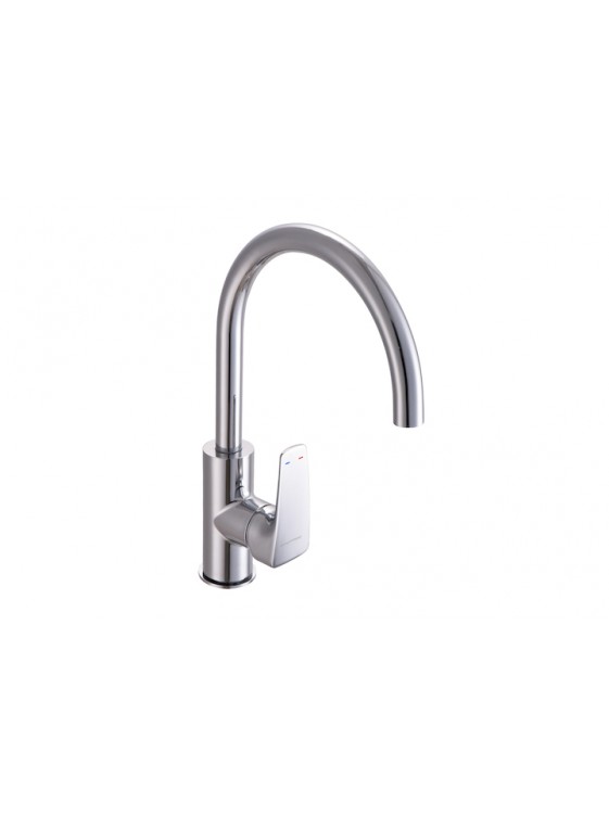 JOHNSON SUISSE Felino Single Lever 1/2" Deck Mounted Sink Mixer With Swivel Spout WBFA301331CP JOHNSON SUISSE Felino Single Lever 1/2" Deck Mounted Sink Mixer With Swivel Spout WBFA301331CP