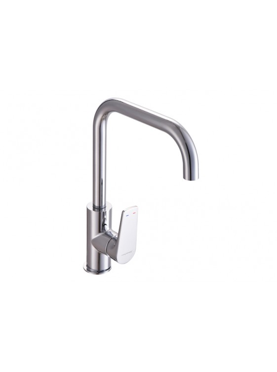 JOHNSON SUISSE Misano Single Lever 1/2" Deck Mounted Sink Mixer With Swivel Spout WBFA301333CP 